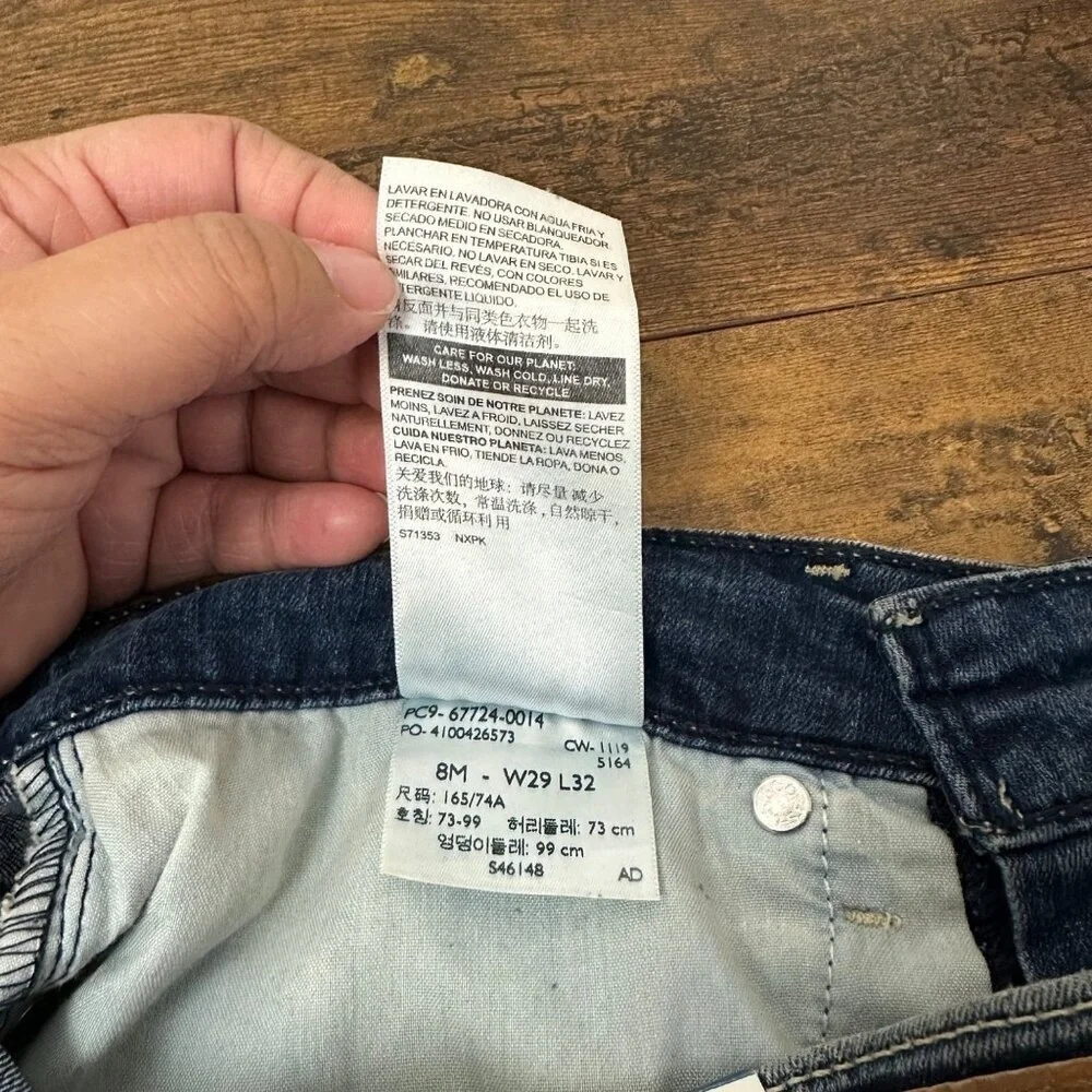 Signature By Levi Strauss & Co. Modern Slim Jeans Womens 8M Medium Wash Super St - Picture 6 of 8